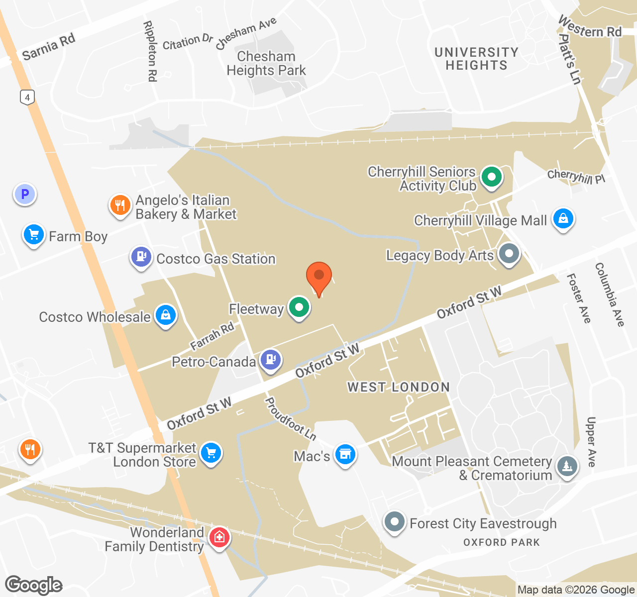 Map showing location of The Spare Room